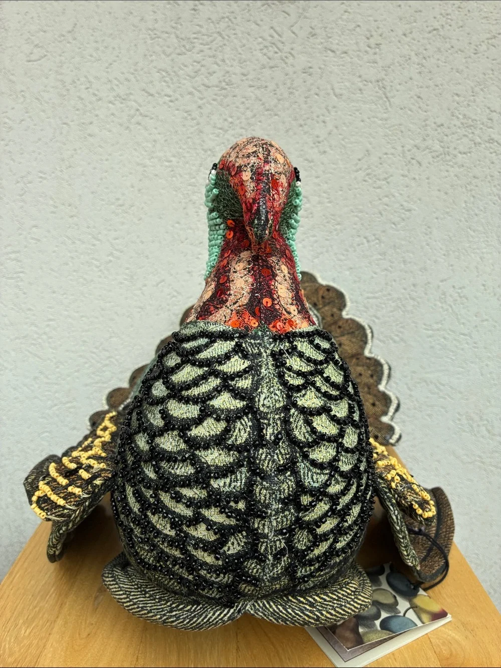 John Derian Target Beaded Decorative Large Turkey pillow / centerpiece
